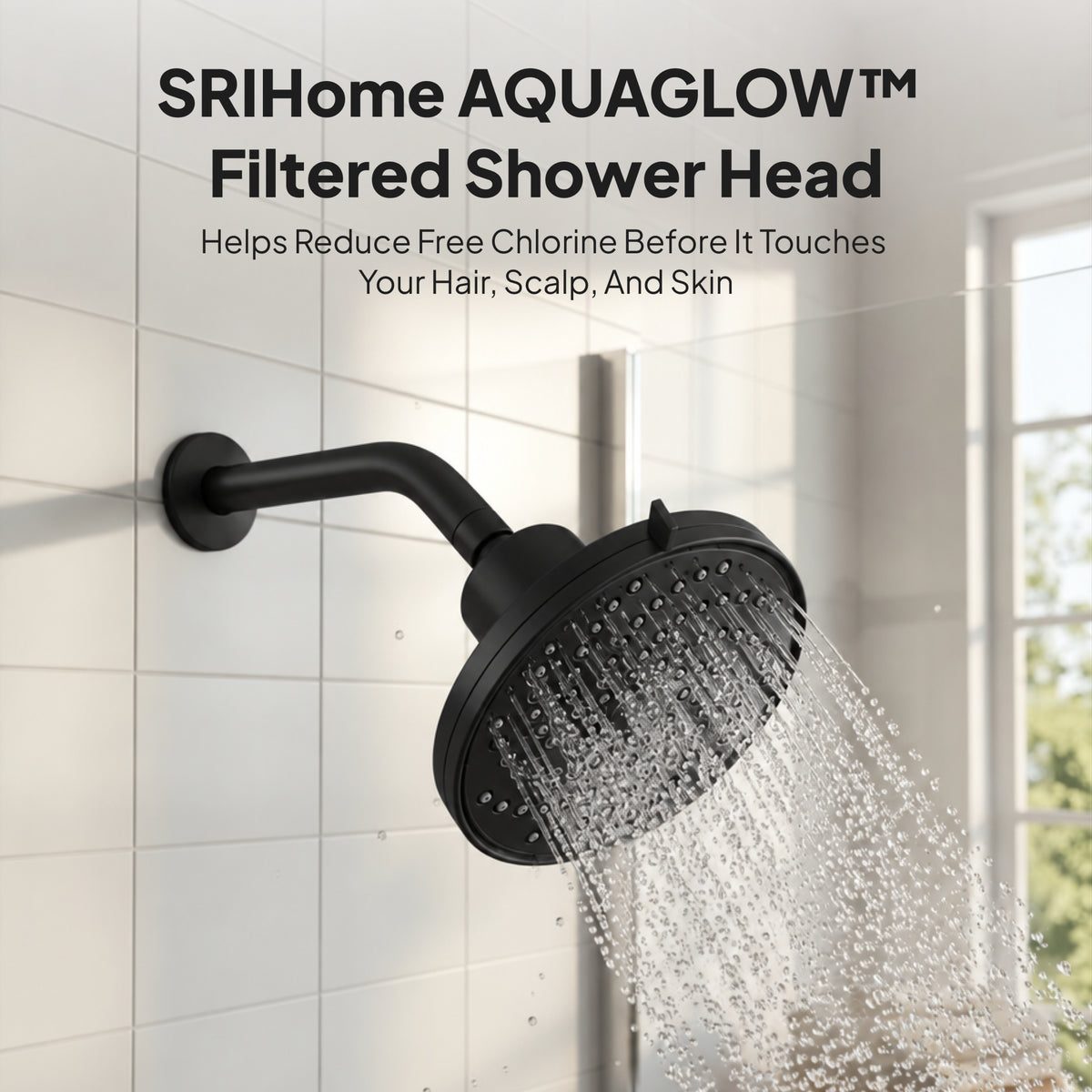 SRIHome AQUAGLOW™ Filtered Shower Head